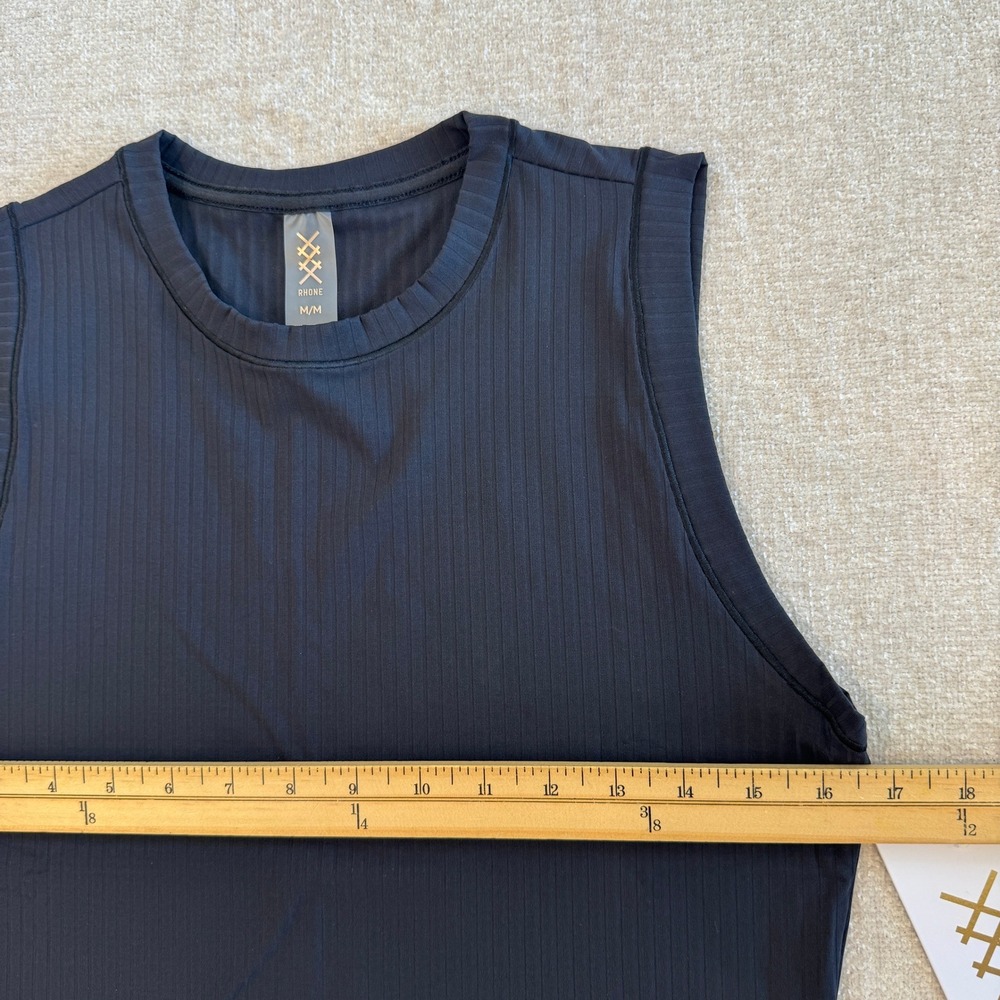 RHONE Black Ribbed Tank Top - Picture 6 of 9
